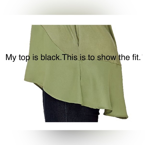 LOGO by Lori Goldstein Short Sleeve Knit Top With Chiffon Trim. Black. 2X - Picture 13 of 13